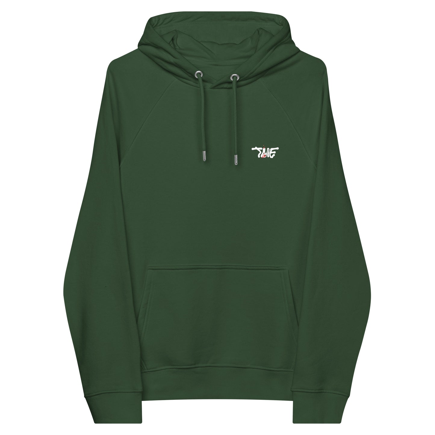 Small White Canvas -- Bottle Green Hoodie