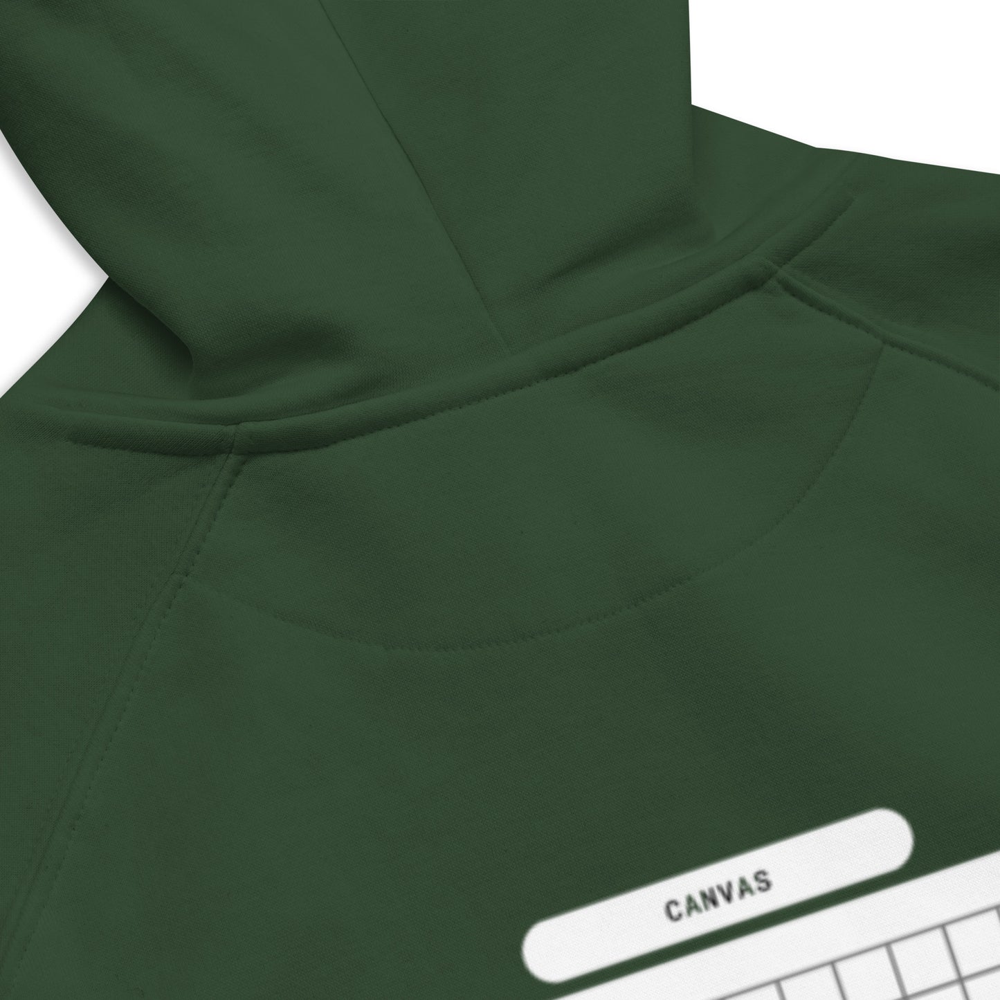 Small White Canvas -- Bottle Green Hoodie