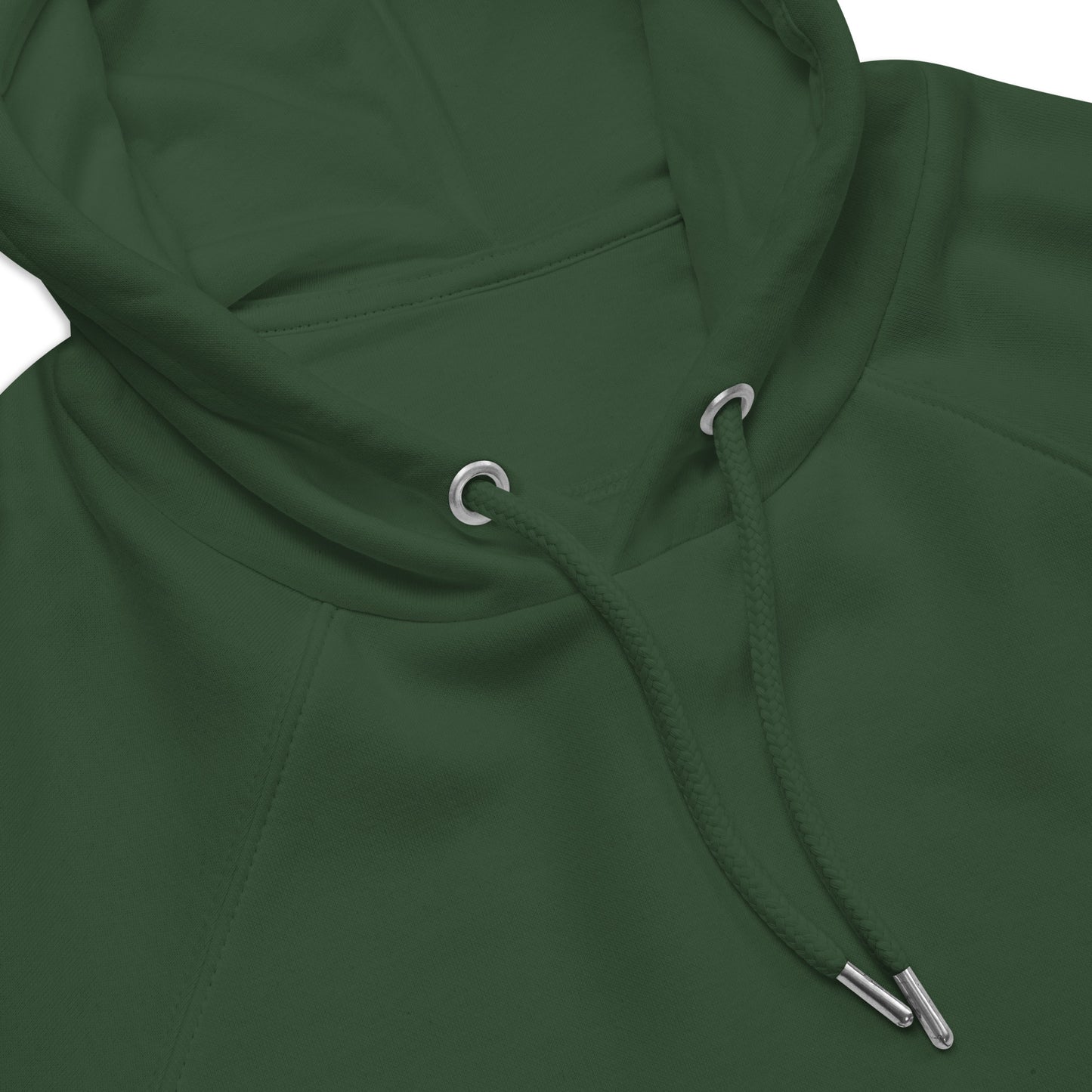 Small White Canvas -- Bottle Green Hoodie