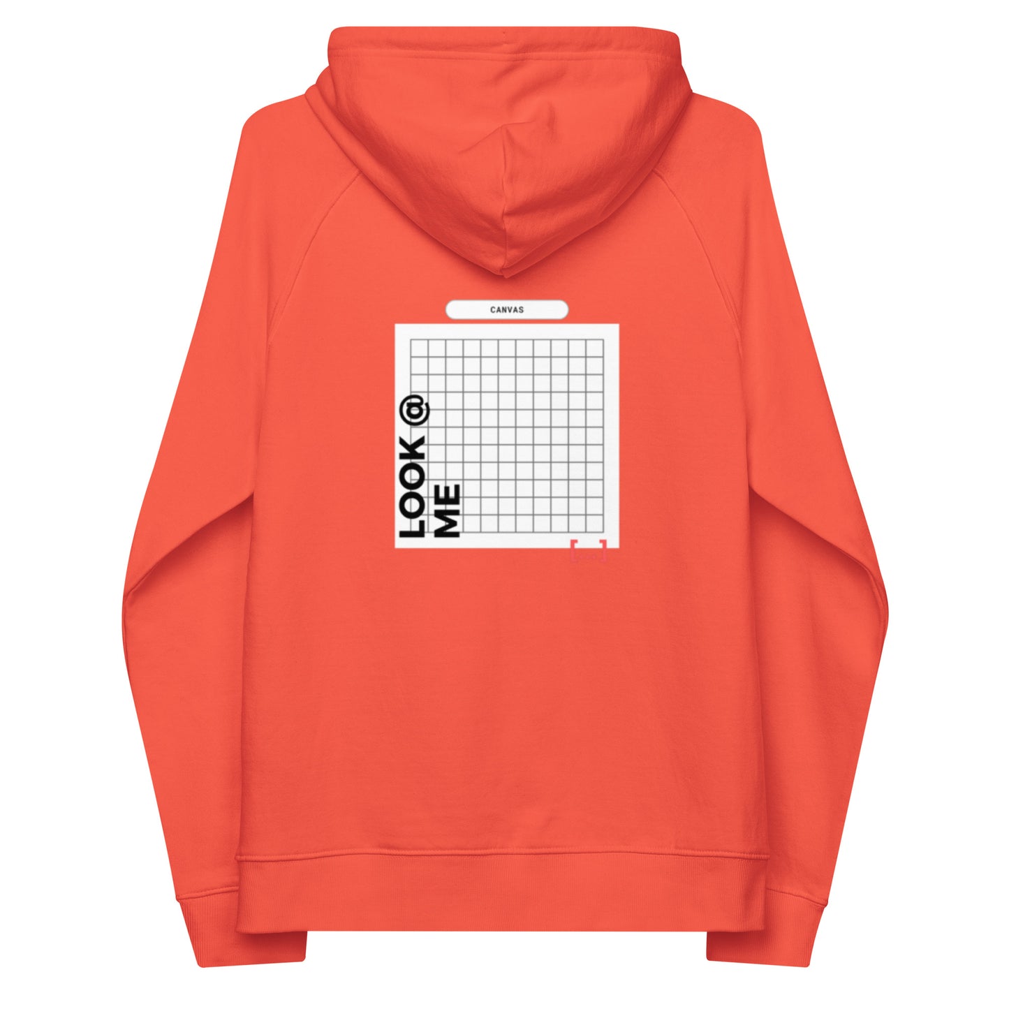 Small White Canvas -- Burnt Orange Hoodie