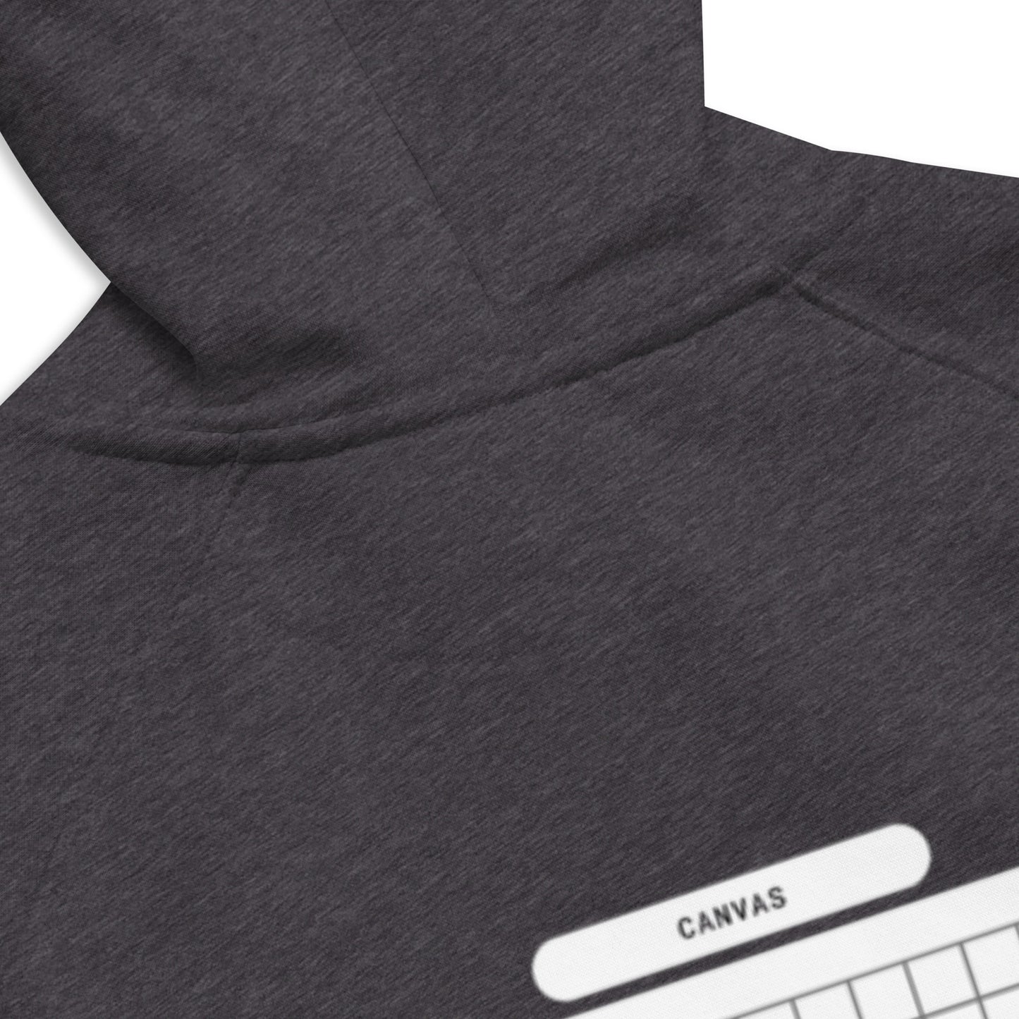 Small White Canvas -- Charcoal Grey Hoodie