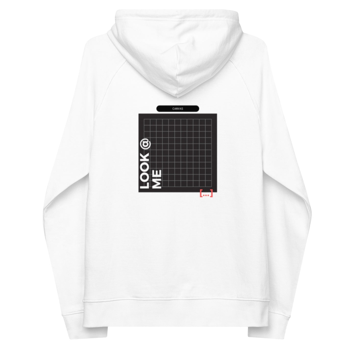 Small Black Canvas -- Moon White Hoodie