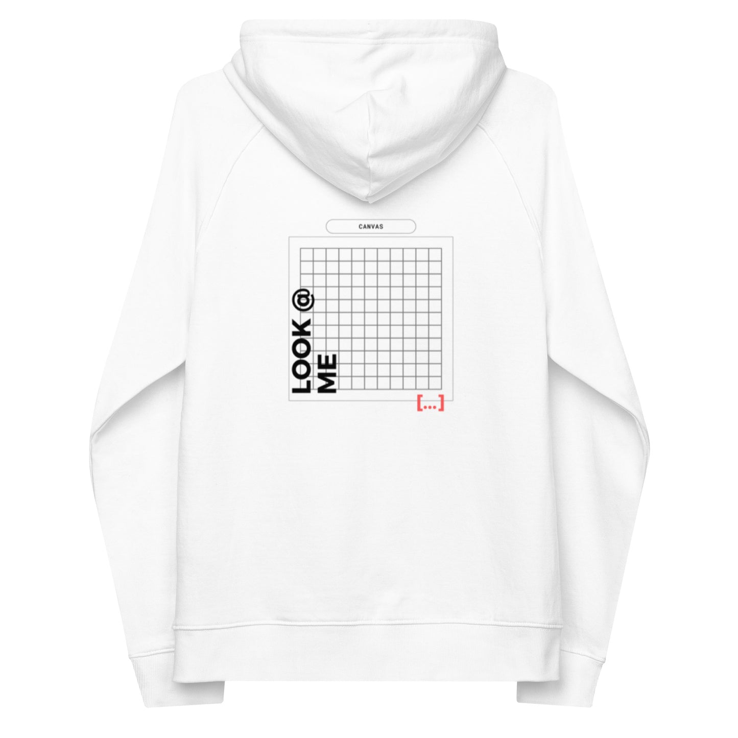 Small White Canvas -- Moon White Hoodie