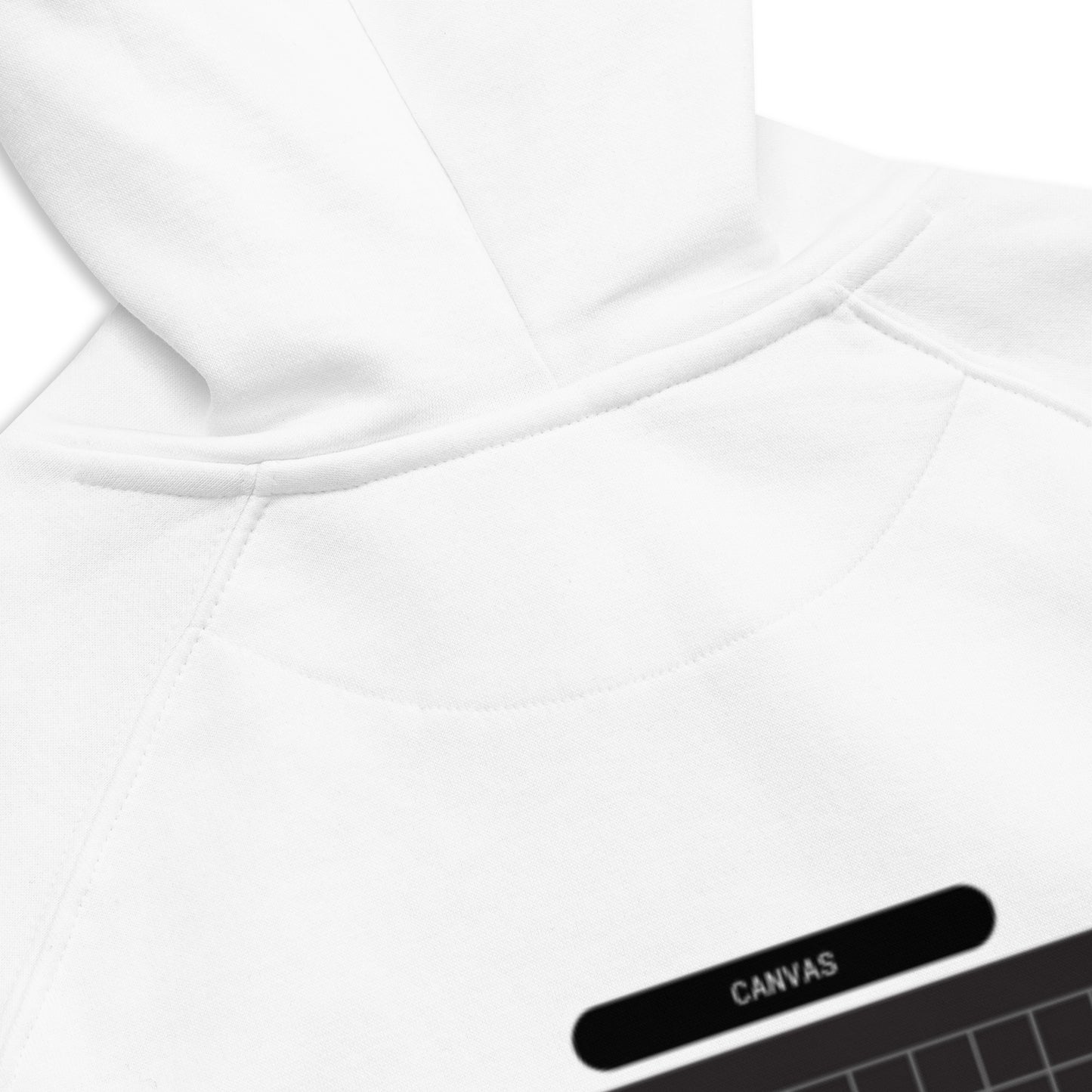 Small Black Canvas -- Moon White Hoodie