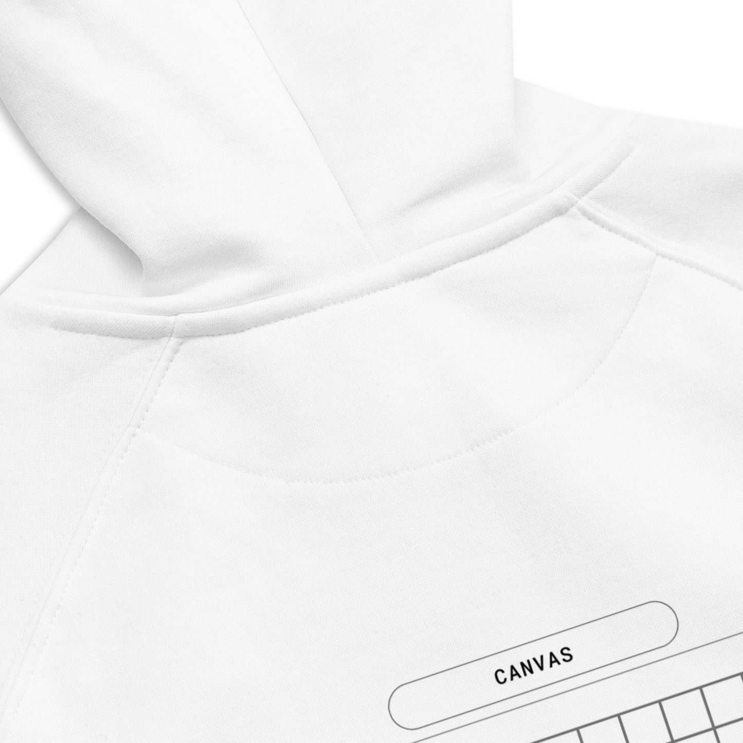 Small White Canvas -- Moon White Hoodie